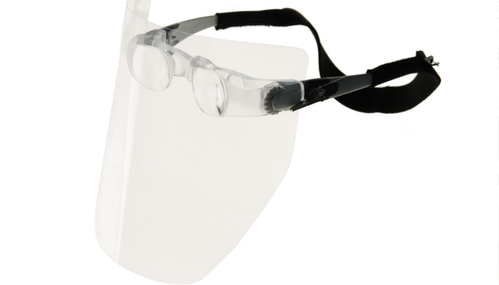 Okulary lupowe z przyłbicą dla stomatologów i protetyków